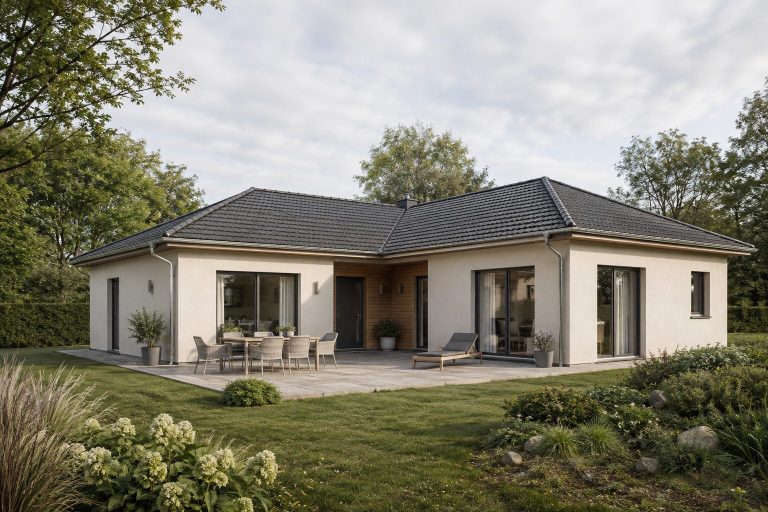 Haus mit Holzoberbau Modernes Haus mit Holzoberbau